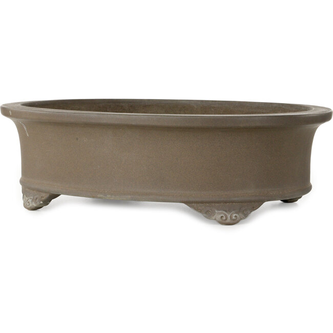 Vaso bonsai ovale non smaltato di Keizan - 475 x 375 x 138 mm