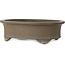 Oval unglazed bonsai pot by Keizan - 475 x 375 x 138 mm
