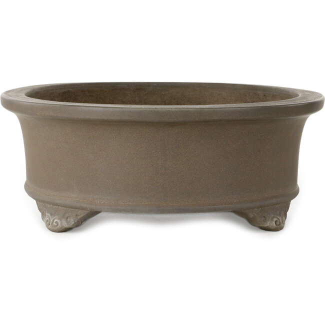 Pot à bonsaï ovale non émaillé de Keizan - 475 x 375 x 138 mm