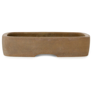 Maruhei 393 mm oval unglazed bonsai pot by Maruhei, Tokoname, Japan