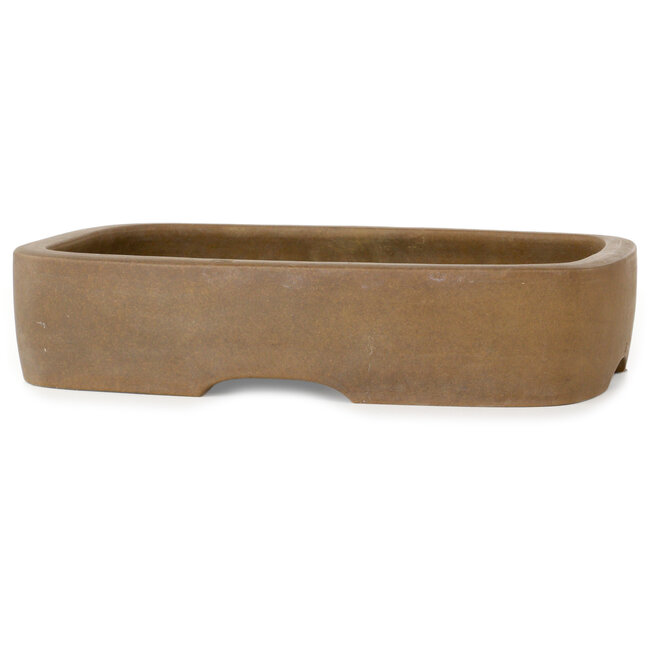 Vaso bonsai ovale non smaltato di Maruhei - 393 x 290 x 82 mm