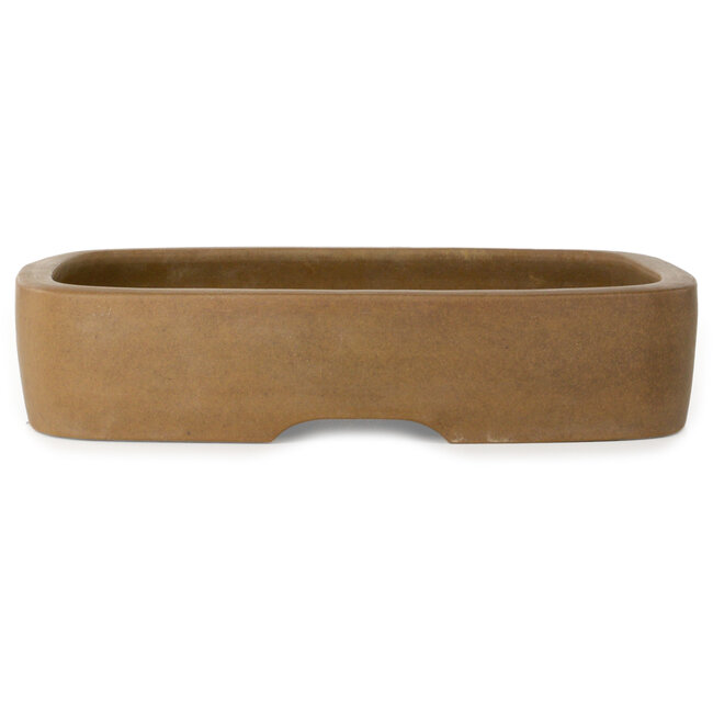 Vaso bonsai ovale non smaltato di Maruhei - 393 x 290 x 82 mm