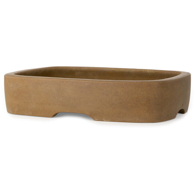 Pot à bonsaï ovale non émaillé de Maruhei - 393 x 290 x 82 mm