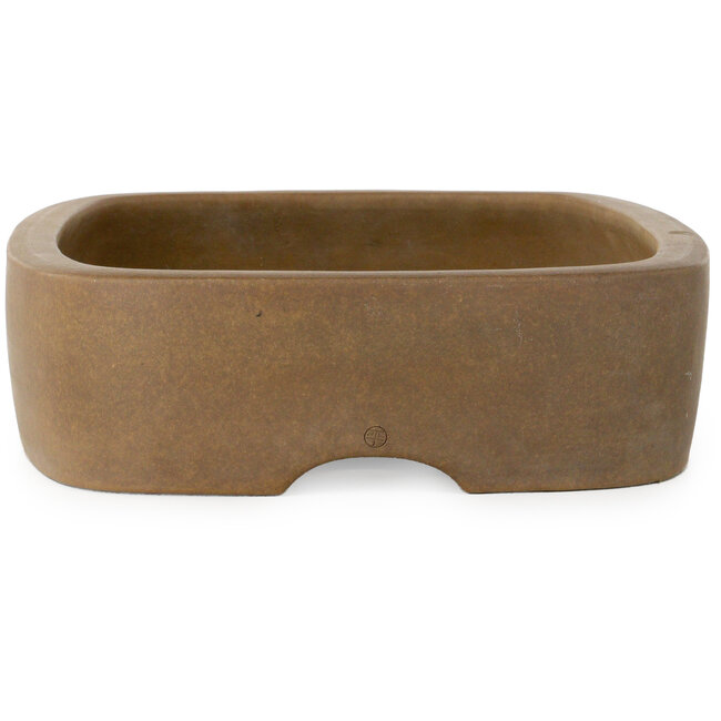 Pot à bonsaï ovale non émaillé de Maruhei - 393 x 290 x 82 mm