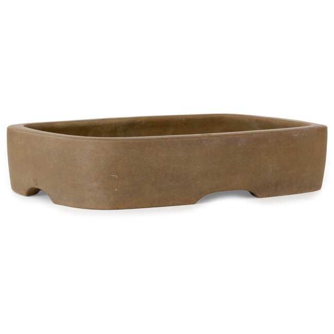 Vaso bonsai ovale non smaltato di Maruhei - 393 x 290 x 82 mm