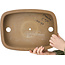 Oval unglazed bonsai pot by Maruhei - 393 x 290 x 82 mm