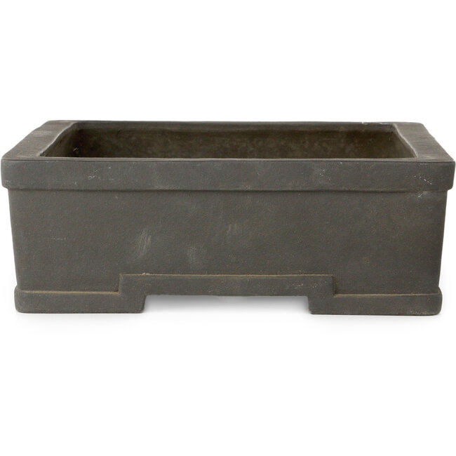 Maceta rectangular sin esmaltar para bonsái de Yamaaki Toshio (tercera generación) - 448 x 315 x 107 mm
