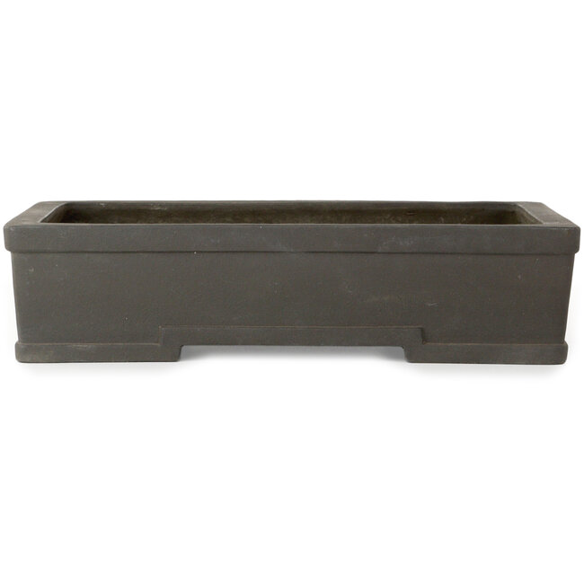Maceta rectangular sin esmaltar para bonsái de Yamaaki Toshio (tercera generación) - 448 x 315 x 107 mm