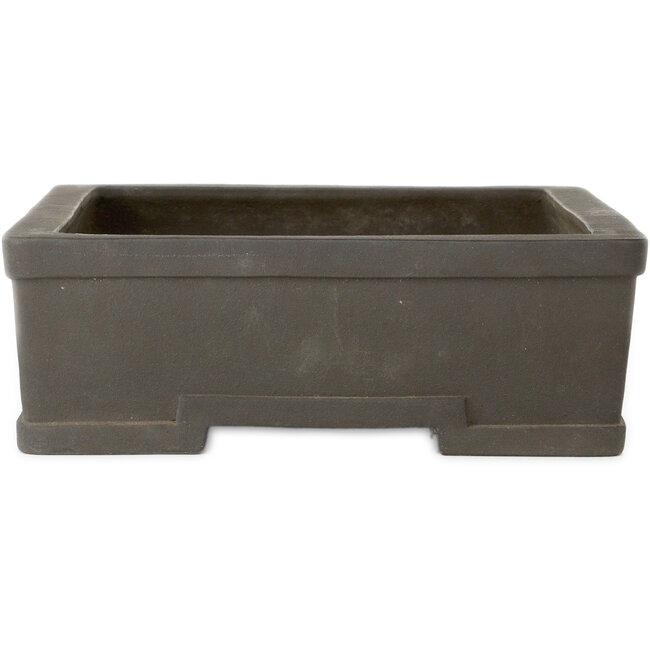 Pot à bonsaï rectangulaire non émaillé de Yamaaki Toshio (troisième génération) - 448 x 315 x 107 mm