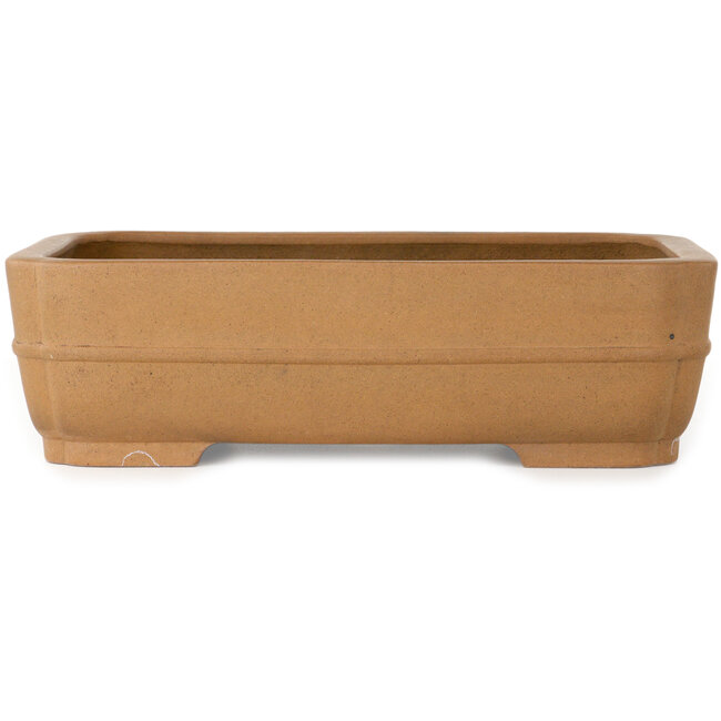Oval unglazed bonsai pot by Tosho - 395 x 300 x 115 mm