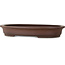 Oval unglazed bonsai pot by Yamaaki Toshio (third generation) - 770 x 530 x 125 mm
