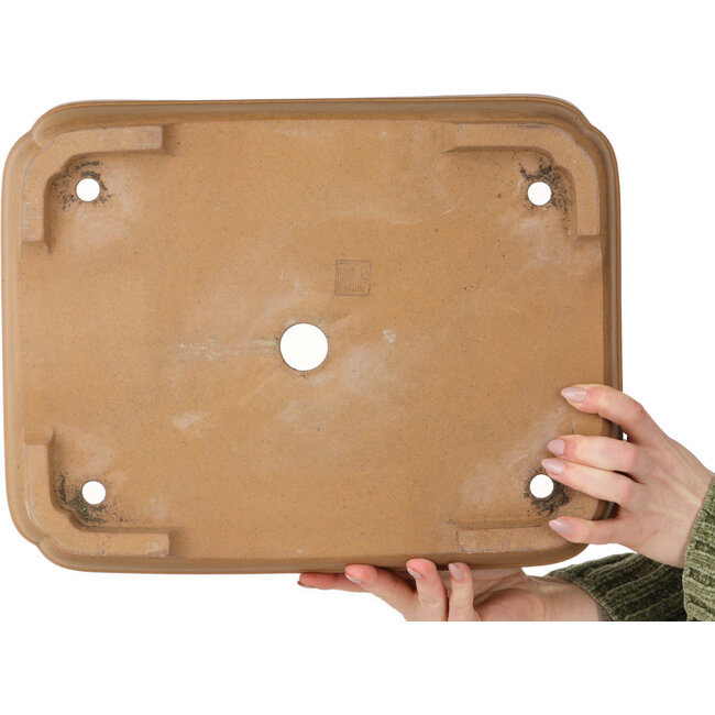 Pot à bonsaï ovale non émaillé de Tosho - 395 x 300 x 115 mm