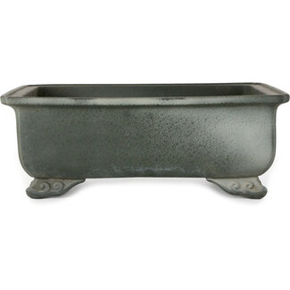 Houtoku 339 mm rectangular unglazed bonsai pot by Houtoku, Japan