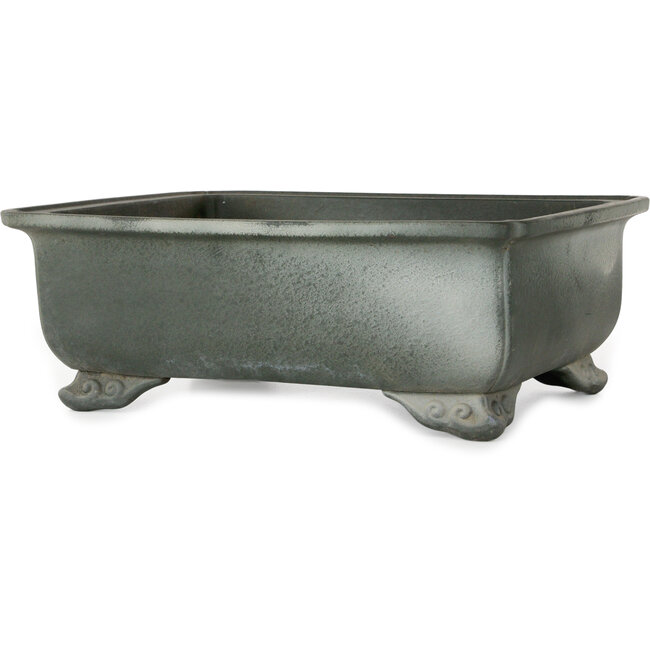 Vaso bonsai rettangolare non smaltato di Houtoku - 339 x 280 x 125 mm