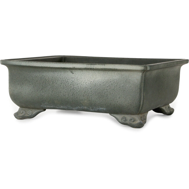 Vaso bonsai rettangolare non smaltato di Houtoku - 339 x 280 x 125 mm