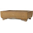 Rectangular unglazed bonsai pot by Shoko - 420 x 313 x 135 mm