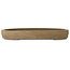 Oval unglazed bonsai pot by Keizan - 510 x 385 x 65 mm