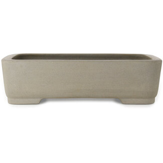 Seizan (Mr. Kataoka Makoto) 492 mm rectangular unglazed bonsai pot by Seizan (Mr. Kataoka Makoto), Tokoname, Japan