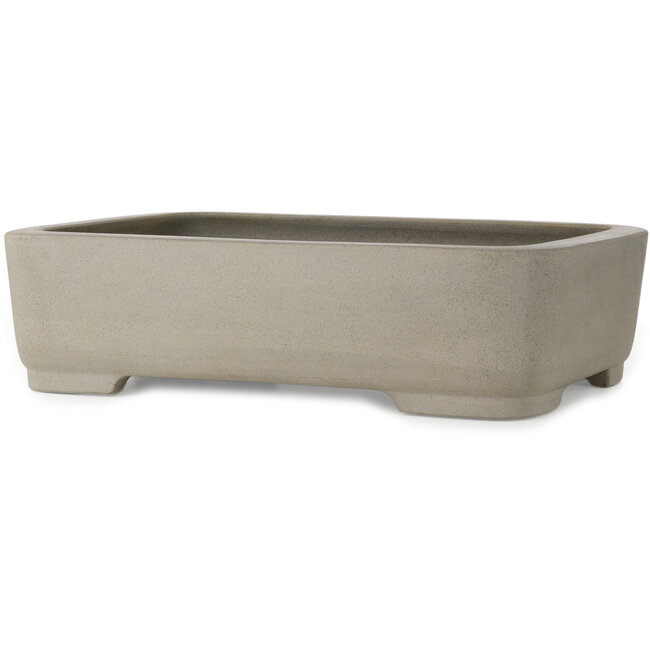 Vaso bonsai rettangolare non smaltato di Seizan (Sig. Kataoka Makoto) - 492 x 362 x 130 mm