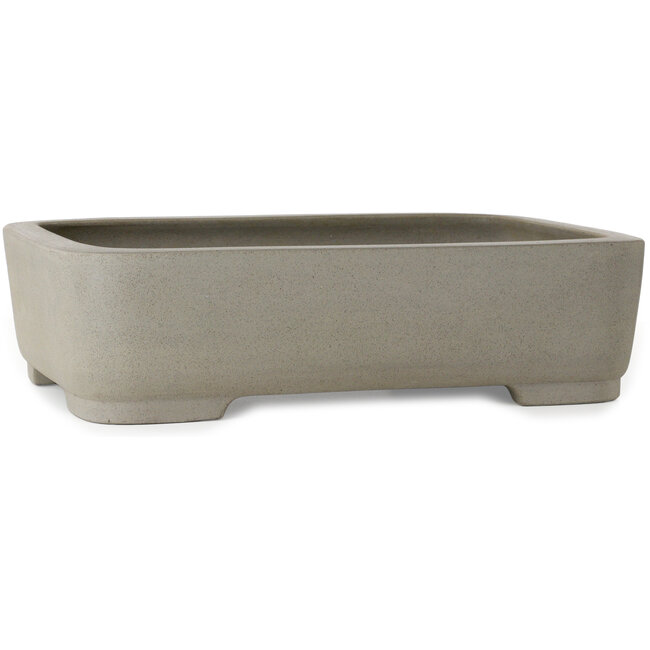 Pot à bonsaï rectangulaire non émaillé de Seizan (M. Kataoka Makoto) - 492 x 362 x 130 mm