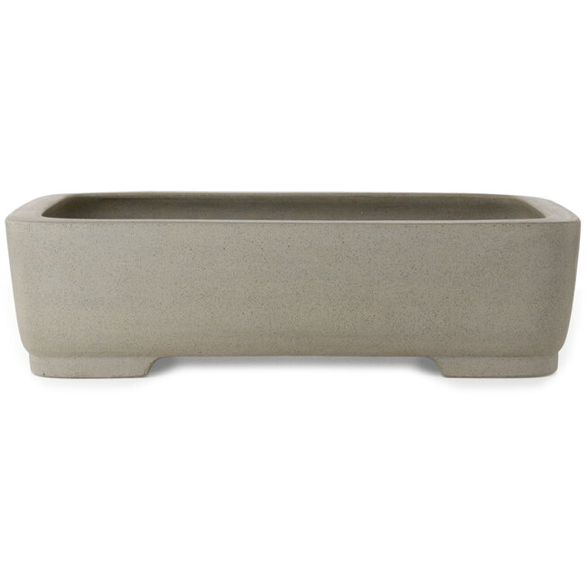 Rectangular unglazed bonsai pot by Seizan (Mr. Kataoka Makoto) - 492 x 362 x 130 mm
