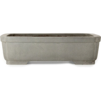  Kakuzan Vaso bonsai rettangolare non smaltato da 476 mm di Kakuzan, Tokoname, Giappone