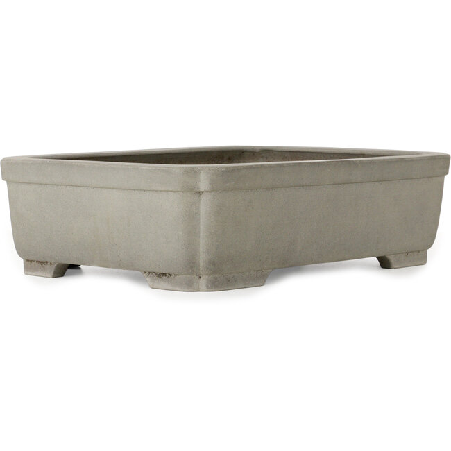 Rectangular unglazed bonsai pot by Kakuzan - 476 x 358 x 125 mm