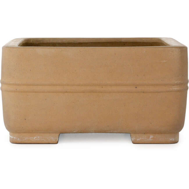 Maceta rectangular sin esmaltar para bonsái de Shouzan Kaneshou (Masami Watanabe) - 375 x 288 x 148 mm