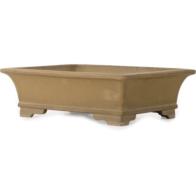 Vaso bonsai rettangolare non smaltato di Yohen - 410 x 312 x 120 mm
