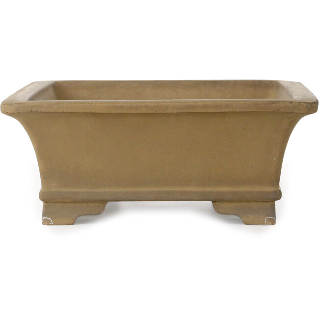 Maceta rectangular sin esmaltar para bonsái de Yohen - 410 x 312 x 120 mm