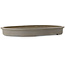 Oval unglazed bonsai pot by Houmei (Kataoka Yoshiaki) - 560 x 393 x 63 mm