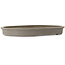 Oval unglazed bonsai pot by Houmei (Kataoka Yoshiaki) - 560 x 393 x 63 mm