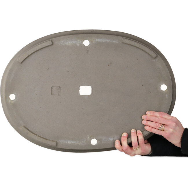 Pot à bonsaï ovale non émaillé par Houmei (Kataoka Yoshiaki) - 560 x 393 x 63 mm