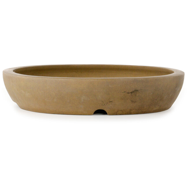 Pot à bonsaï ovale non émaillé de Maruhei - 525 x 377 x 68 mm