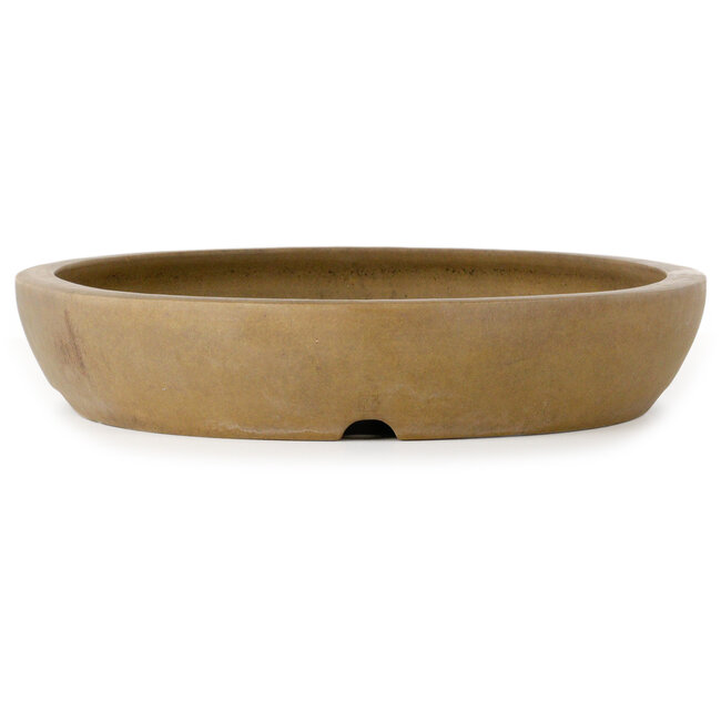 Pot à bonsaï ovale non émaillé de Maruhei - 525 x 377 x 68 mm