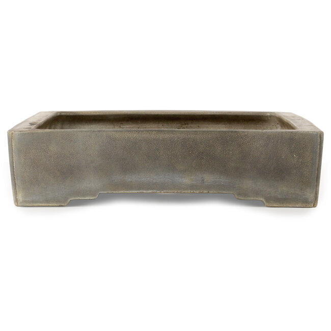 Rectangular unglazed bonsai pot by Seizan (Mr. Kataoka Makoto) - 607 x 425 x 100 mm