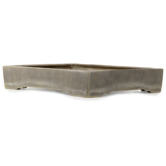 Rectangular unglazed bonsai pot by Seizan (Mr. Kataoka Makoto) - 607 x 425 x 100 mm