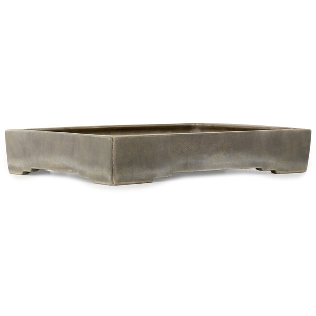 Rectangular unglazed bonsai pot by Seizan (Mr. Kataoka Makoto) - 607 x 425 x 100 mm