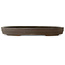 Oval unglazed bonsai pot by Yamaaki - 480 x 355 x 55 mm
