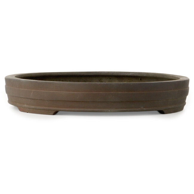 Pot à bonsaï ovale non émaillé de Yamaaki - 480 x 355 x 55 mm
