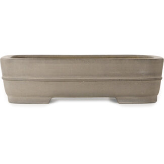 Keizan 465 mm oval unglazed bonsai pot by Keizan, Tokoname, Japan