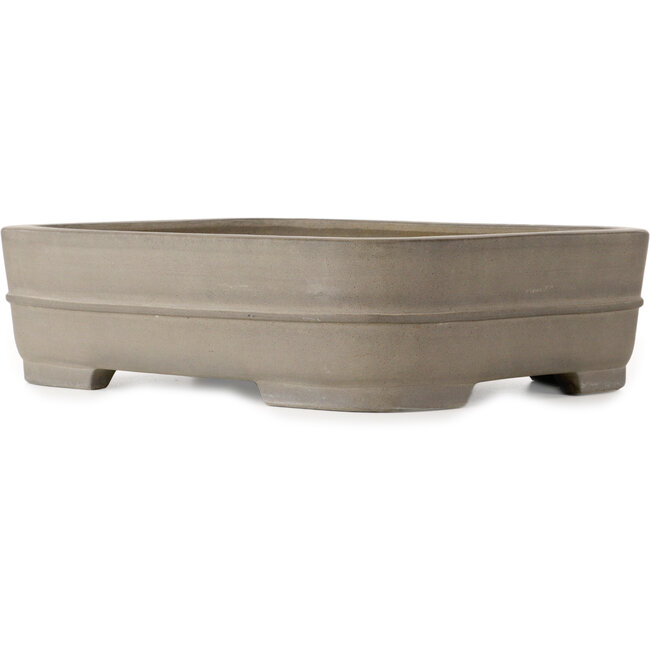 Ovaler, unglasierter Bonsai-Topf von Keizan – 465 x 363 x 123 mm