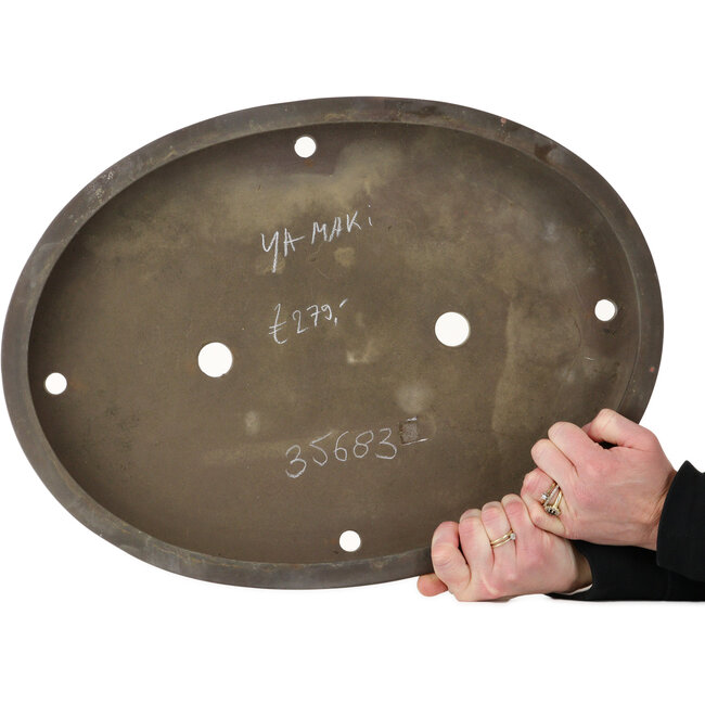 Maceta ovalada sin esmaltar para bonsái de Yamaaki - 480 x 355 x 55 mm