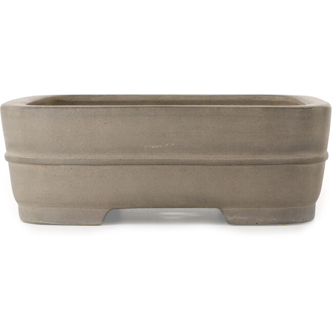 Oval unglazed bonsai pot by Keizan - 465 x 363 x 123 mm
