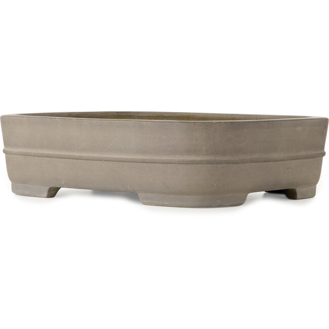 Pot à bonsaï ovale non émaillé de Keizan - 465 x 363 x 123 mm