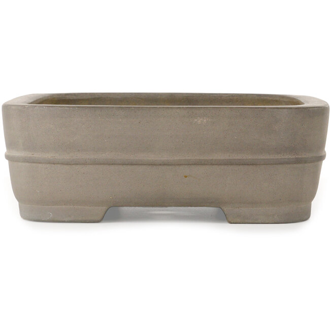 Oval unglazed bonsai pot by Keizan - 465 x 363 x 123 mm