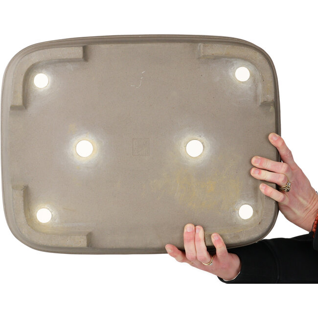 Pot à bonsaï ovale non émaillé de Keizan - 465 x 363 x 123 mm