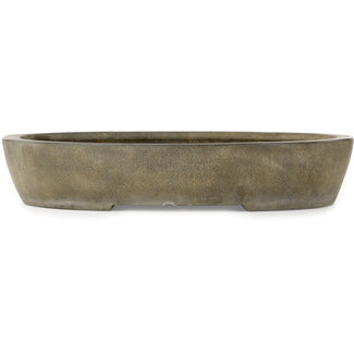  Yamaaki Pot à bonsaï ovale non émaillé de 498 mm par Yamaaki, Tokoname, Japon