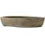 Oval unglazed bonsai pot by Yamaaki - 498 x 407 x 90 mm