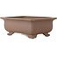 Pot à bonsaï rectangulaire non émaillé de Keizan - 285 x 220 x 100 mm